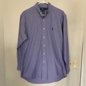 Ralph Lauren Blue Plaid Men's Button Down